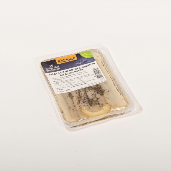 SARDINES MARINEES CITRON BASILIC barq 140gr